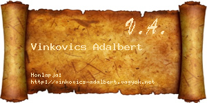 Vinkovics Adalbert névjegykártya
